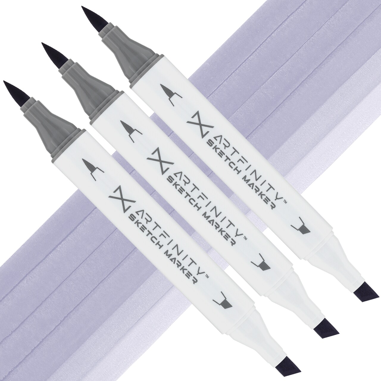 Artfinity Sketch Marker Sets - Set of 3 - Prune BV7-3, Vibrant, Professional, Dye-Based Alcohol Markers for Artists, Drawing, Travel, & More